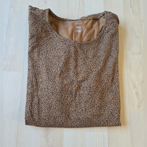 J.Jill Fit Progess Shirttail Tee Leopard Print Size Large - Picture 1 of 10